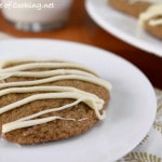 Soft Gingersnap Cookies with White Chocolate Drizzle