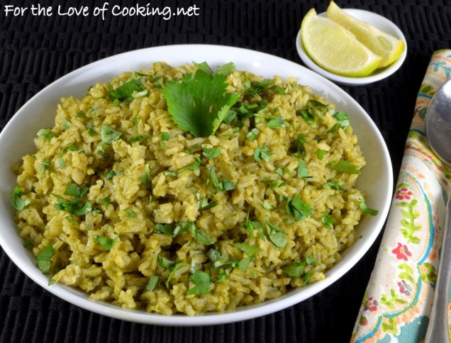 Green Rice (Arroz Verde) | For the Love of Cooking