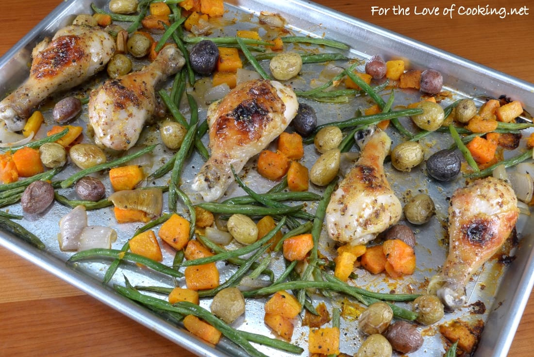 Sheet Pan Maple-Mustard Roasted Chicken | For The Love Of Cooking