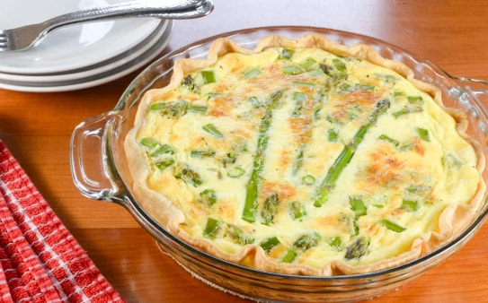 Asparagus and Gruyere Quiche | For the Love of Cooking