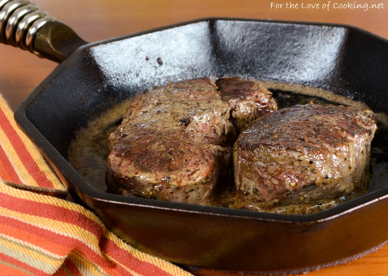 Filet mignon in cast iron skillet and on sale oven ina garten