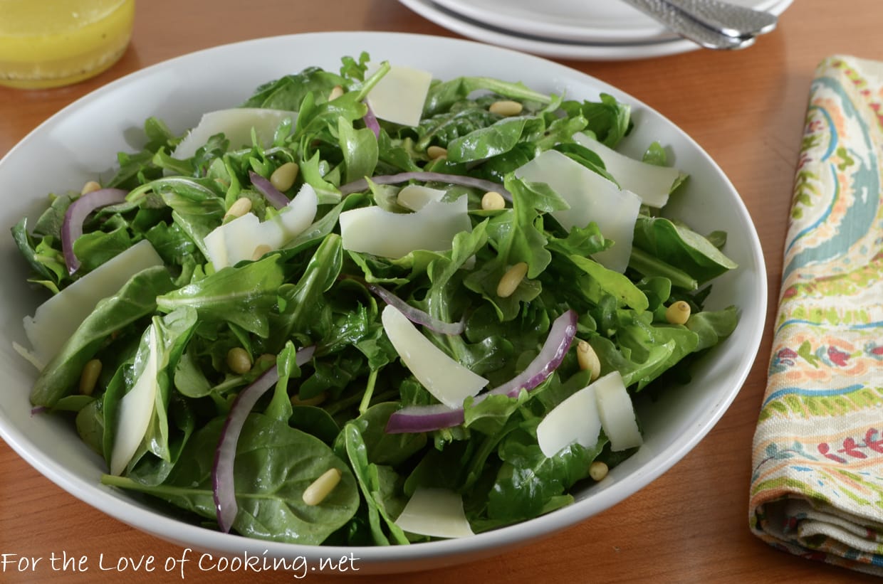 Arugula And Shaved Parmesan Salad With Lemon Vinaigrette | For The Love ...