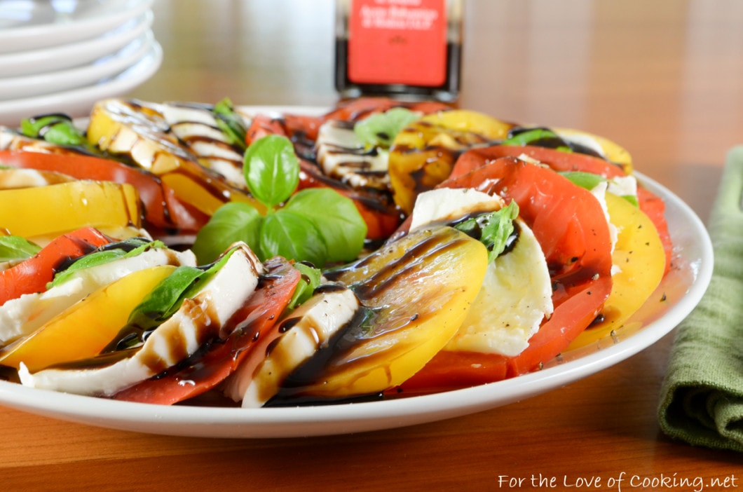Heirloom Caprese Salad with Balsamic Reduction