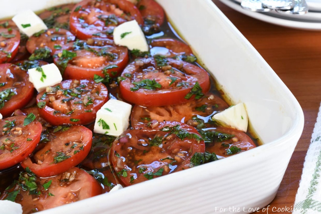 Marinated Tomatoes with Mozzarella