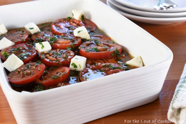Marinated Tomatoes with Mozzarella