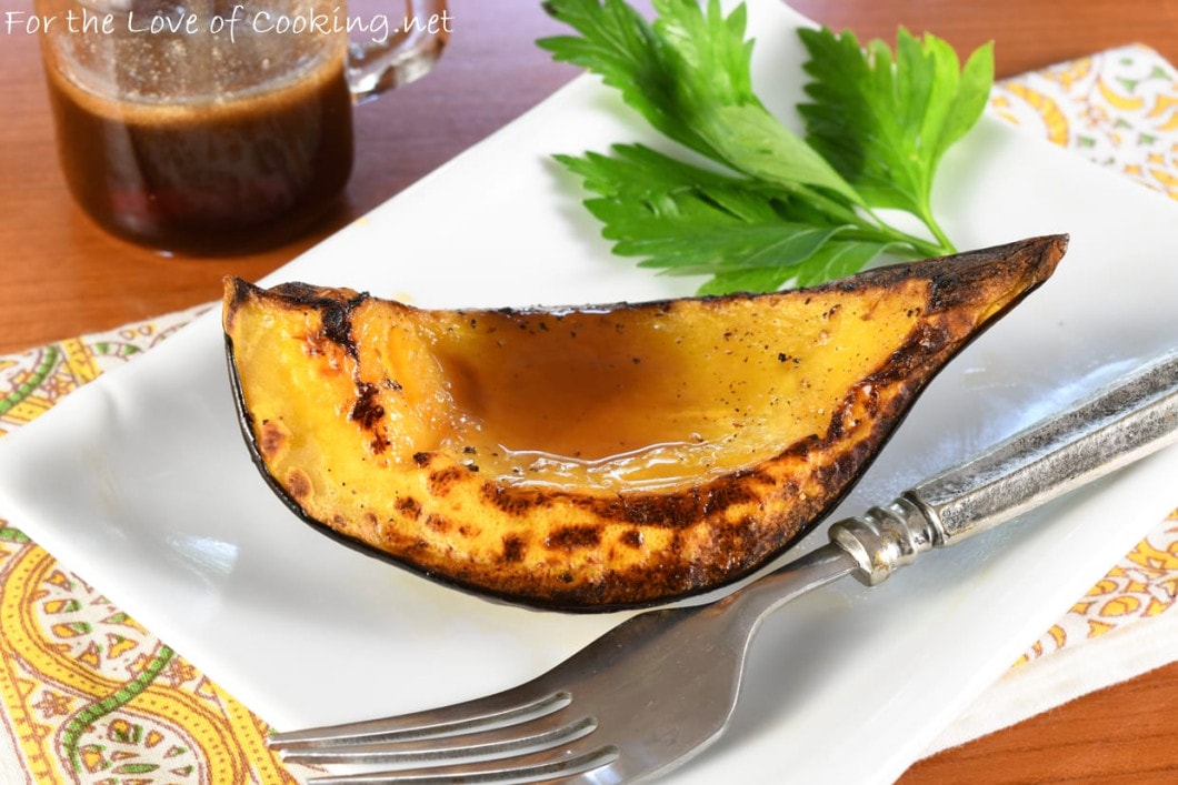 Roasted Acorn Squash with Apple Cider Drizzle