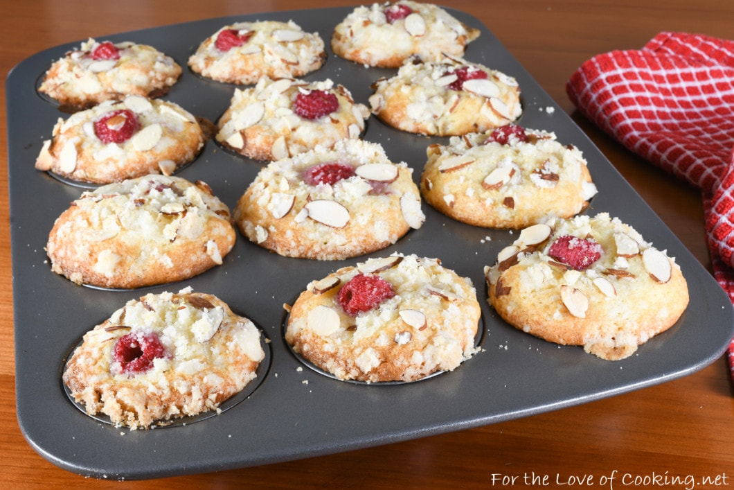 Lemon Raspberry Almond Muffins