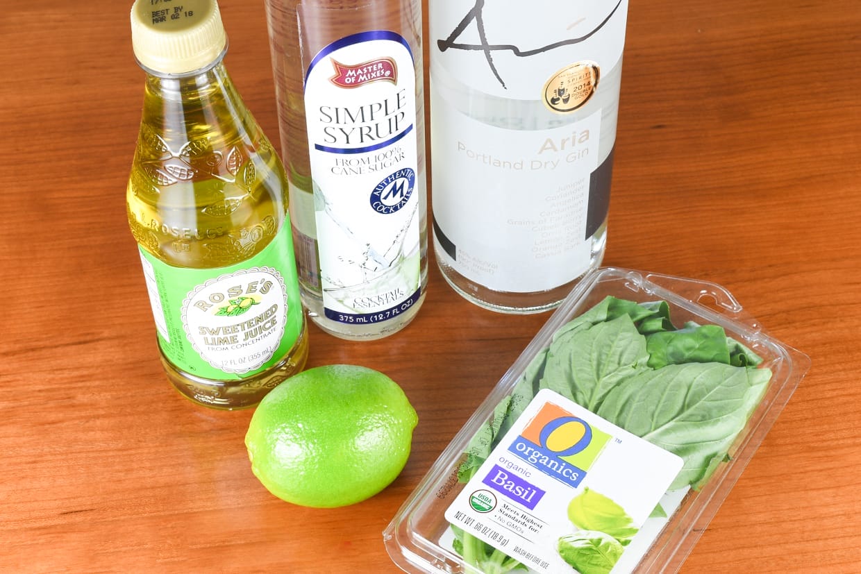 Blended Basil Martini For the Love of Cooking