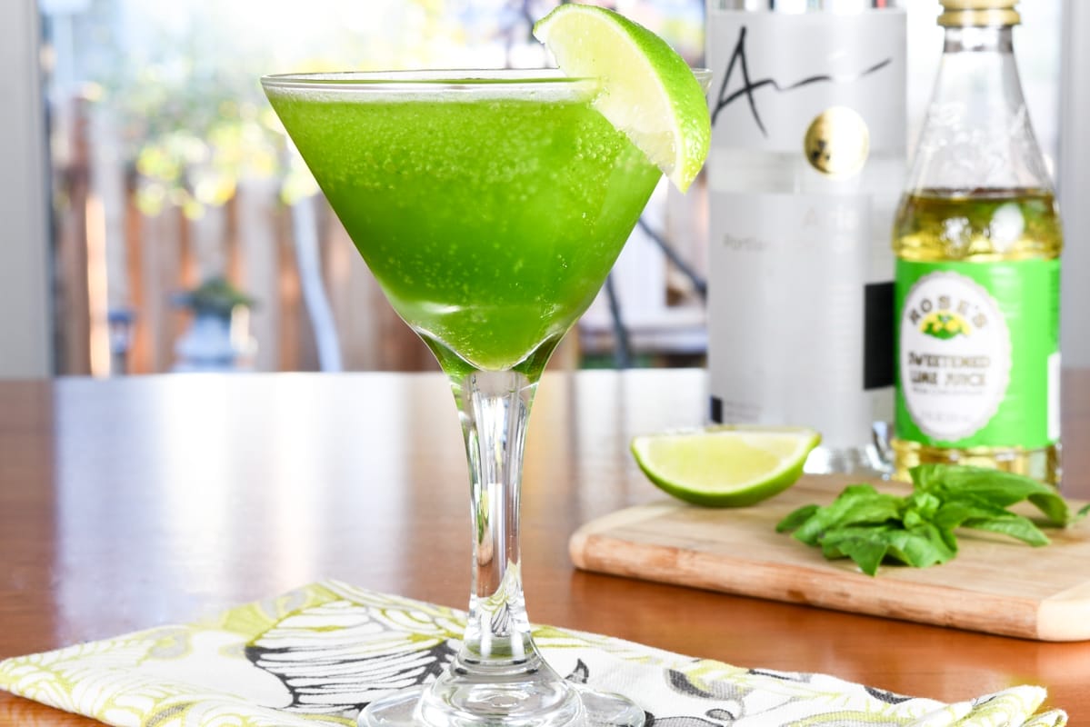 Blended Basil Martini