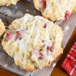 Strawberry Shortcake Cookies with Vanilla Glaze