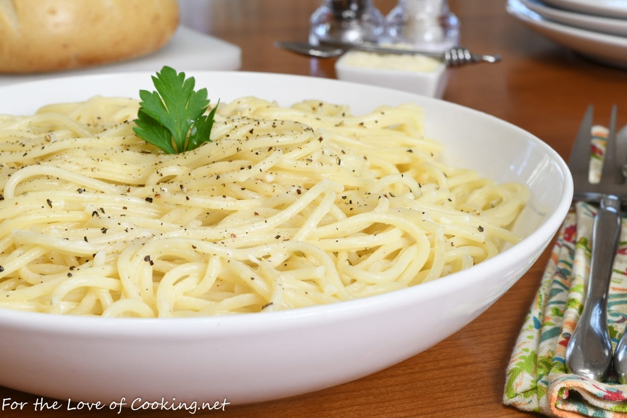 Spaghetti with Pecorino Romano and Black Pepper | For the Love of Cooking