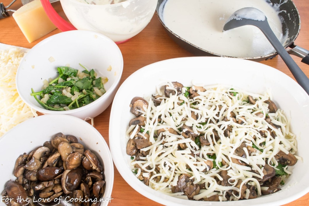 Creamy Mushroom and Spinach Lasagna