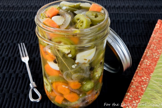 Taqueria Style Pickled Jalapenos and Carrots | For the Love of Cooking