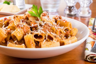 Rigatoni with Slow-Simmered Bolognese Sauce