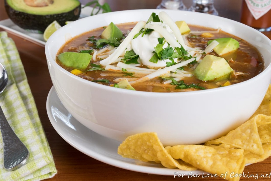 Slow-Simmered Chicken Tortilla Soup