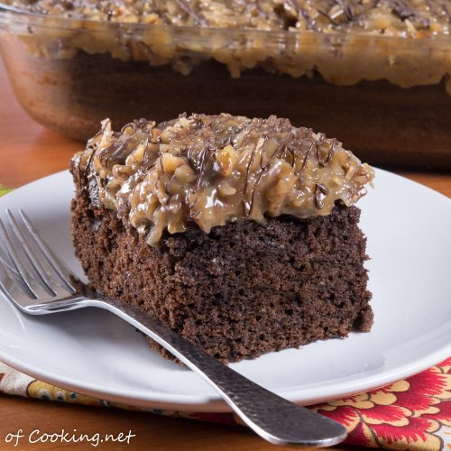 German Chocolate Snack Cake with Coconut-Pecan Frosting | For the Love ...
