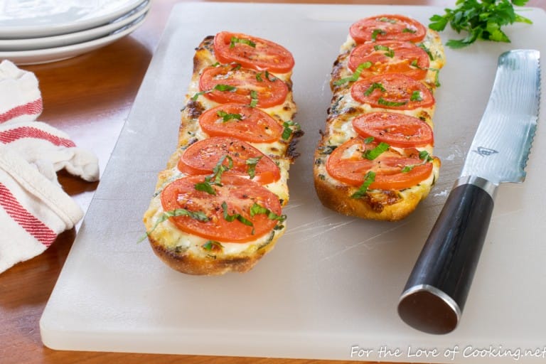 Open Faced Tomato and Mozzarella Sandwich with Basil Aioli