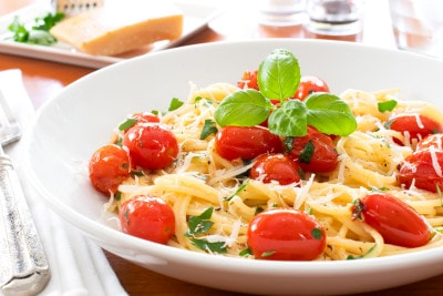Garlic Butter and Burst Tomato Spaghetti with Fresh Herbs