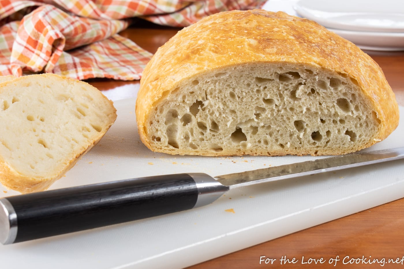 No-Knead Rustic Bread | For The Love Of Cooking