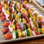 Grilled Veggie Skewers with Cilantro Garlic Butter