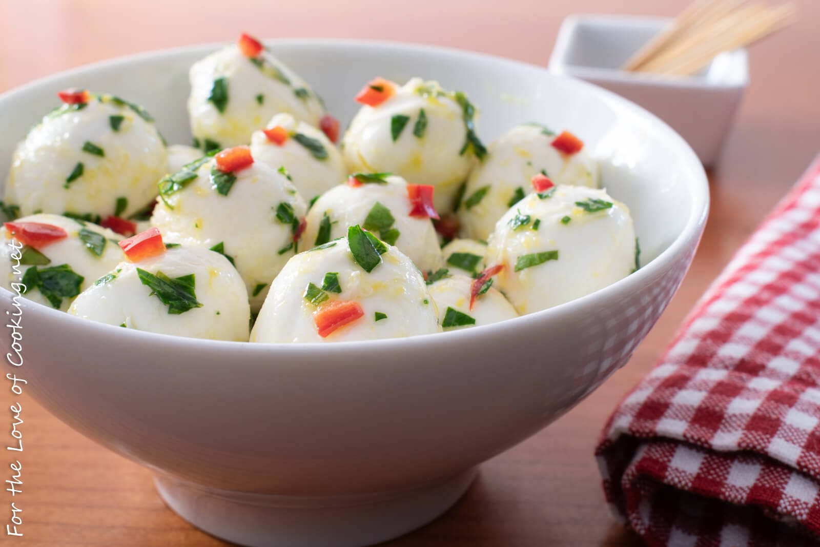 Marinated Mozzarella Balls | For the Love of Cooking