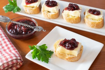 Cranberry-Raspberry Balsamic Compote and Brie Crostini | For the Love ...