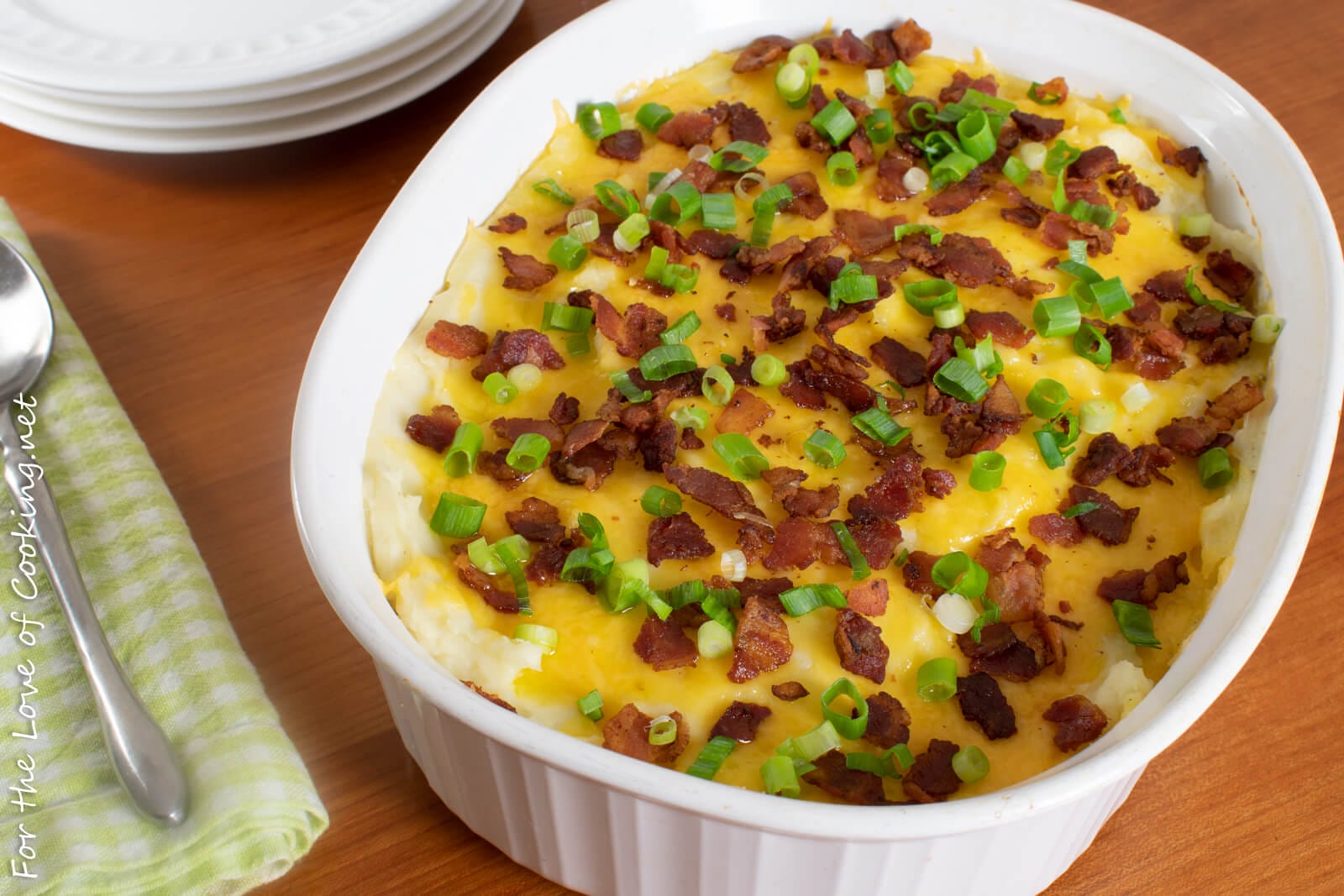 Loaded Mashed Potato Casserole | For The Love Of Cooking