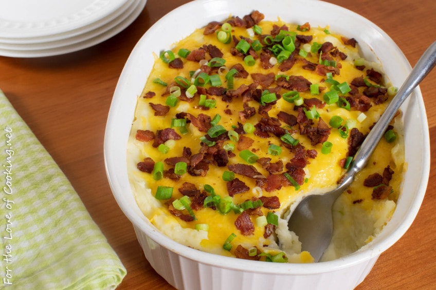 Loaded Mashed Potato Casserole | For the Love of Cooking