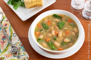 Mediterranean White Bean Soup | For the Love of Cooking