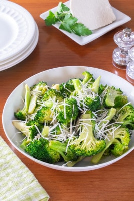 Browned Butter Broccoli with Mizithra Cheese