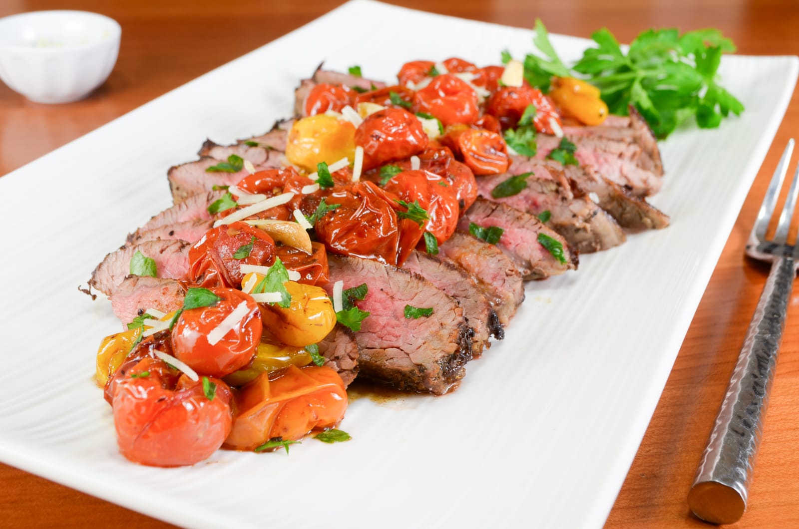 Italian Flank Steak with Balsamic Roasted Tomatoes