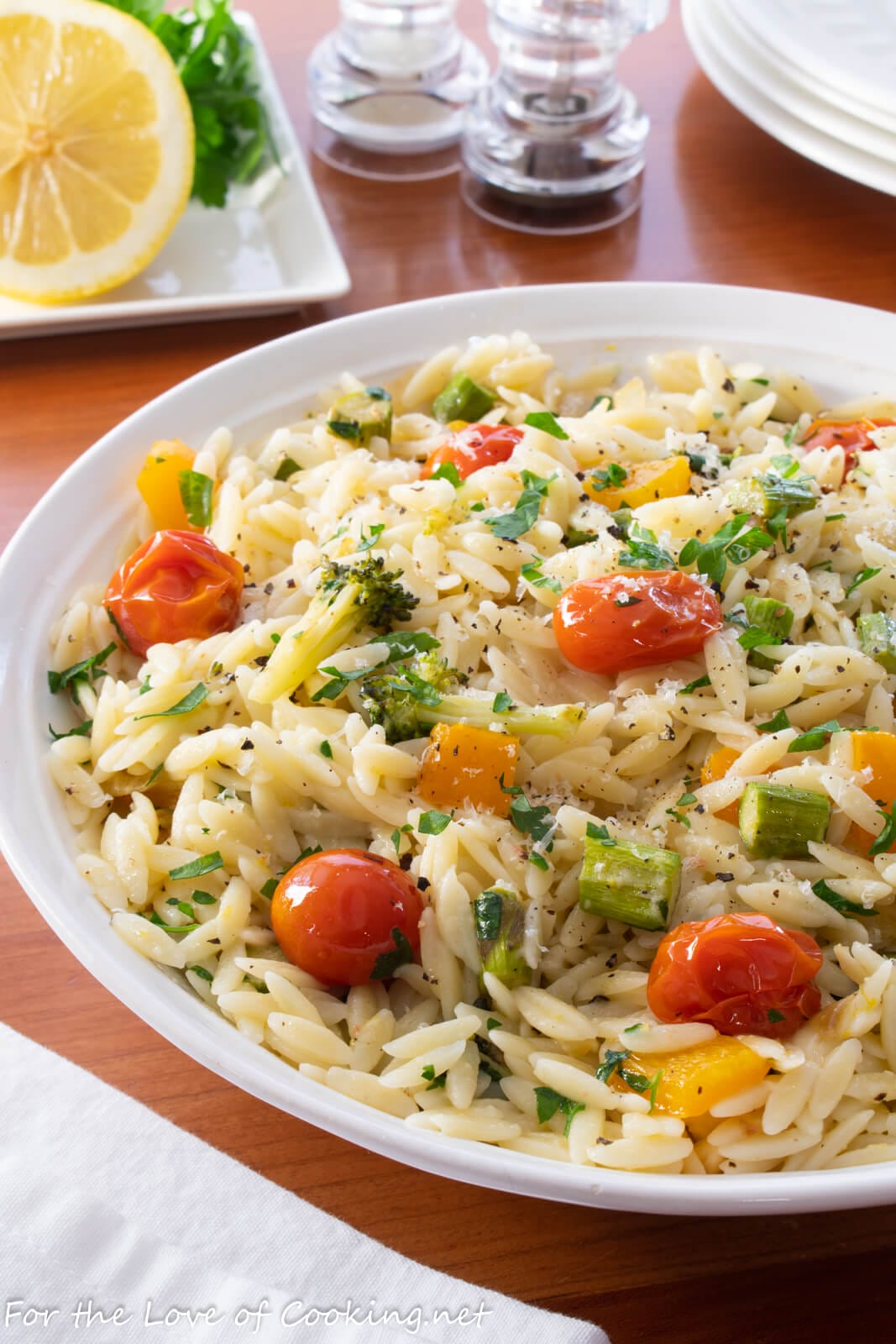 Orzo With Roasted Veggies And Lemon For The Love Of Cooking   Orzo With Roasted Veggies And Lemon 3595 