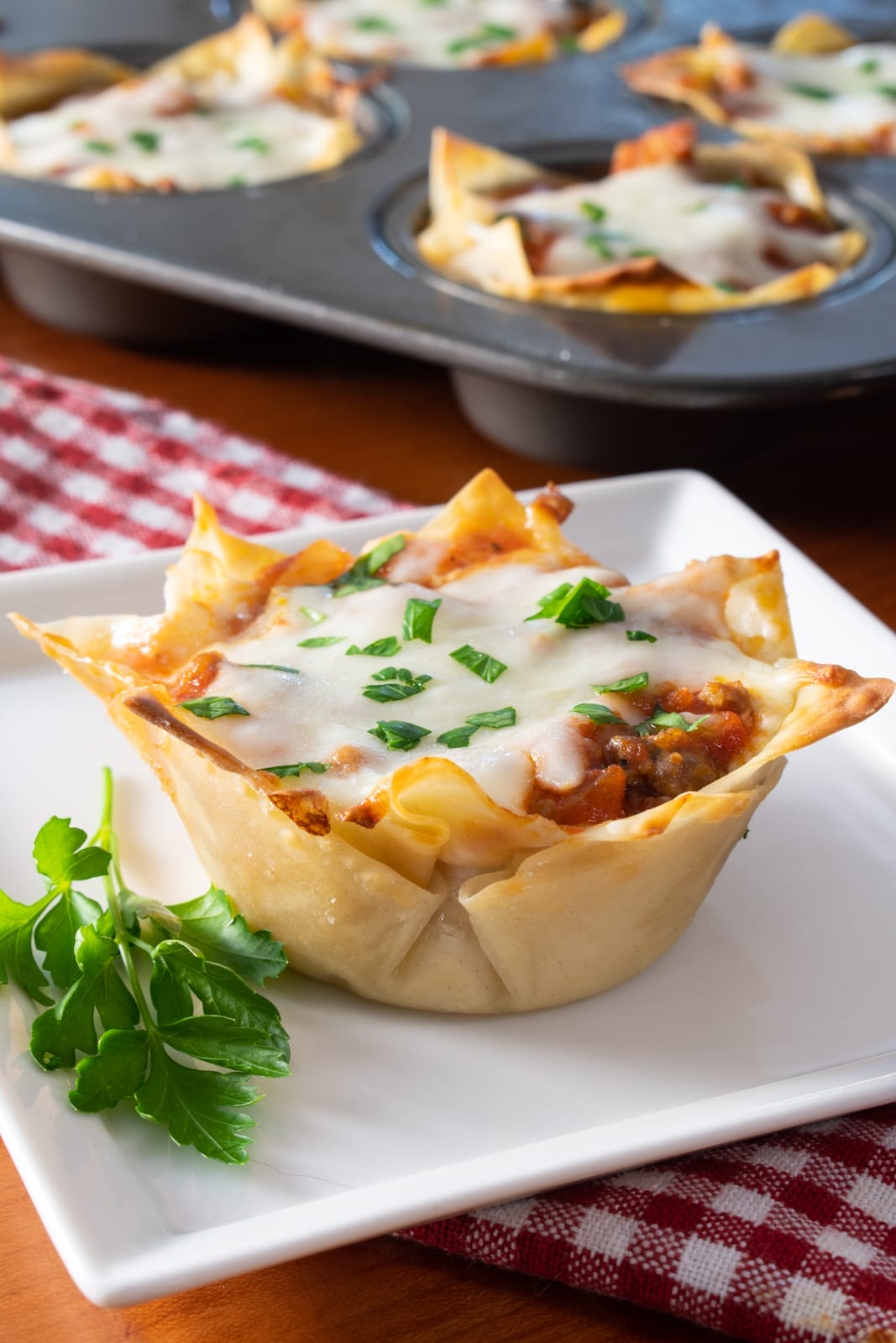 Mini Lasagna Cups | For The Love Of Cooking