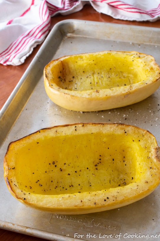 Roasted Spaghetti Squash | For the Love of Cooking