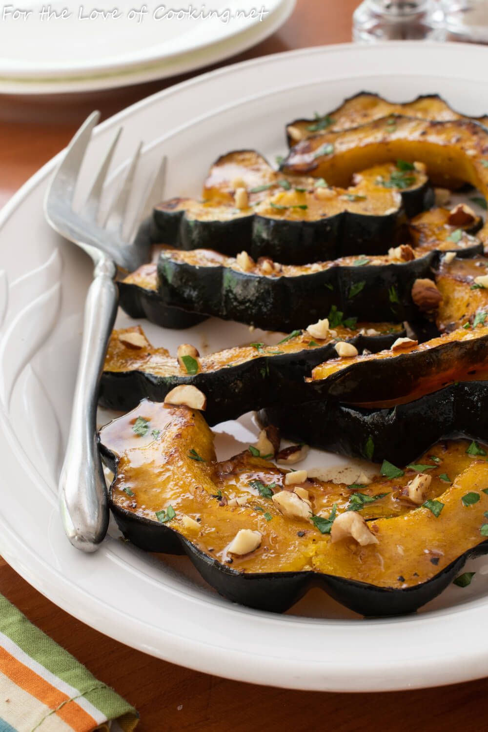 Roasted Acorn Squash with Maple Brown Butter Vinegar Sauce