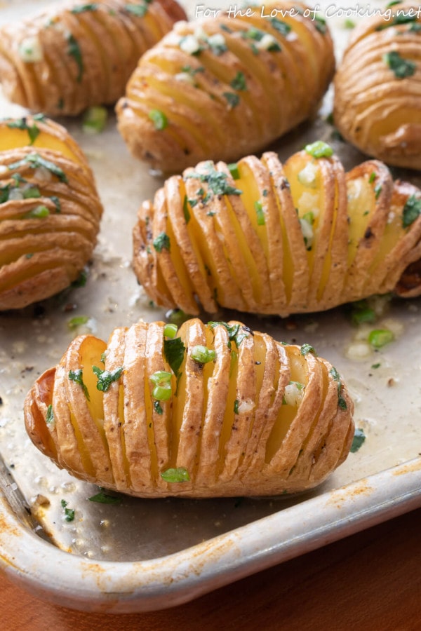 Baby Hasselback Potatoes with Herb Garlic Butter