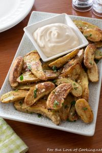 Roasted Fingerling Potatoes with Soy-Garlic Aioli
