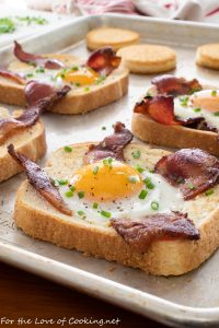 Sheet Pan Egg-in-a-Hole with Bacon
