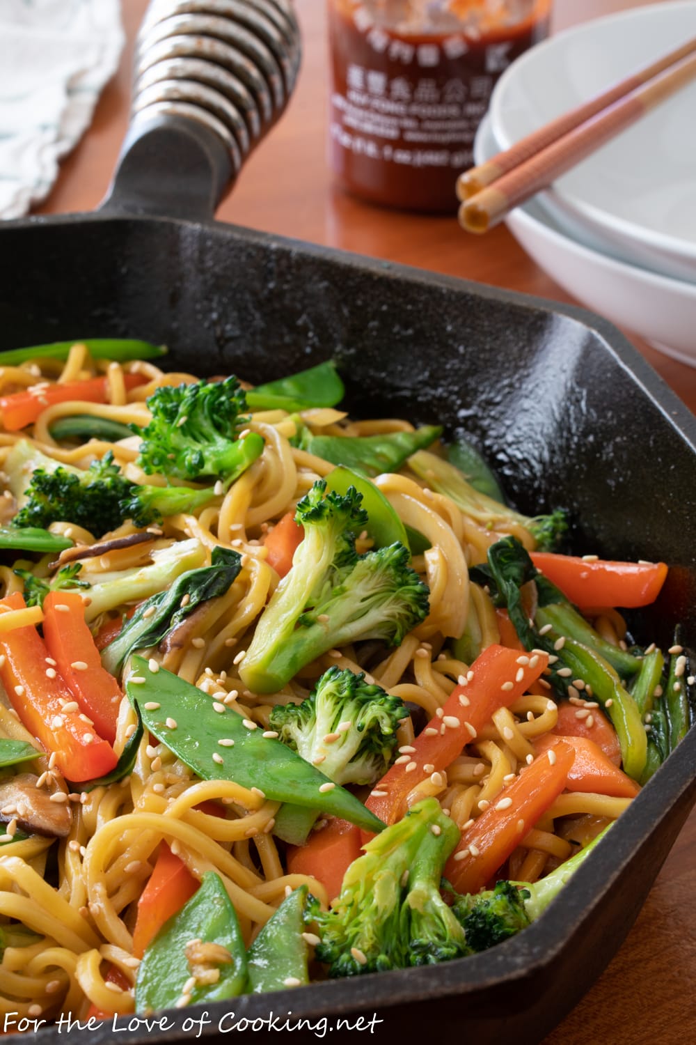 Vegetarian Yakisoba Noodles | For the Love of Cooking