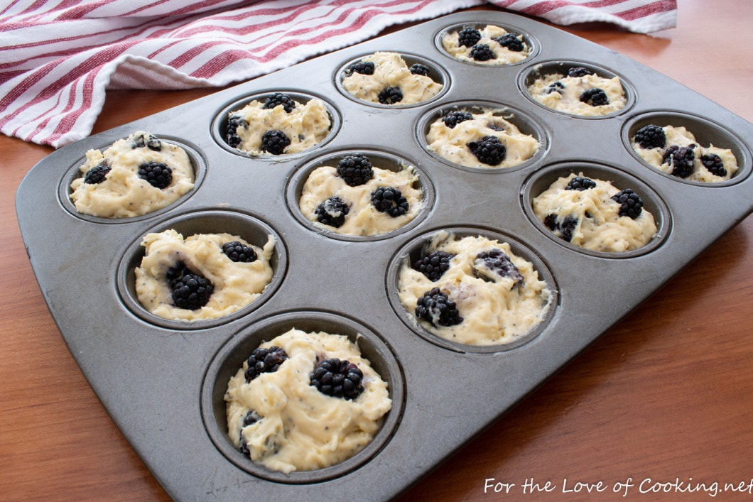 Blackberry Lemon Poppy Seed Muffins