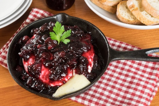 Baked Brie with Cranberry Balsamic Compote