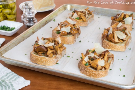 Buttery Chanterelle Mushrooms on Sourdough Toast with Shaved Parmesan