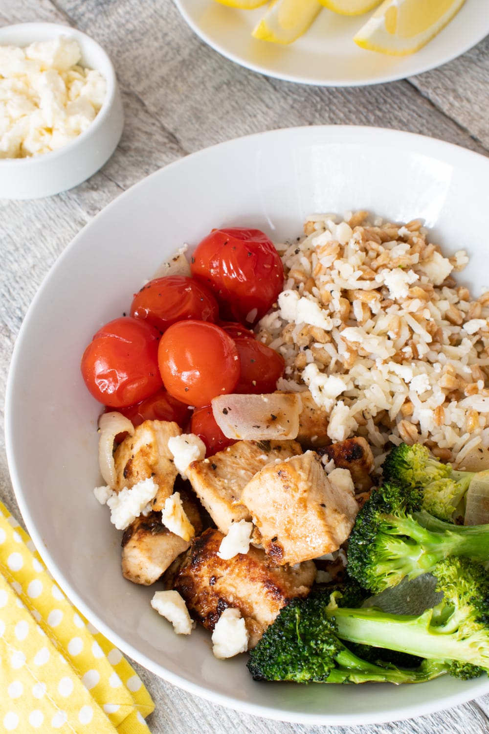 Greek Chicken Bowls with Roasted Vegetables