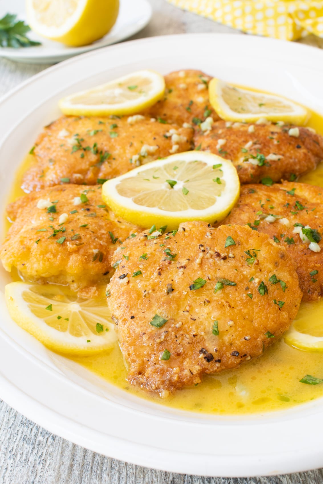 Parmesan Chicken with Lemon Butter Sauce | For the Love of Cooking