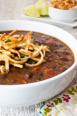 Black Bean and Roasted Poblano Soup