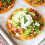 Loaded Bean and Cheese Tostadas