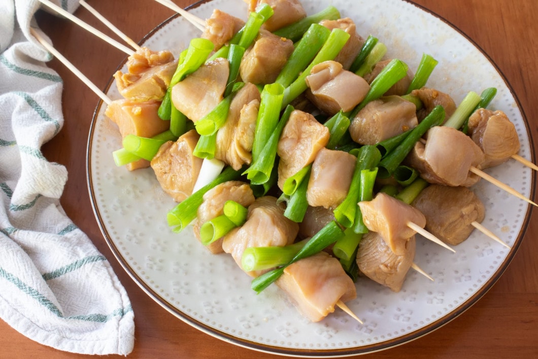 Asian Chicken and Scallion Skewers