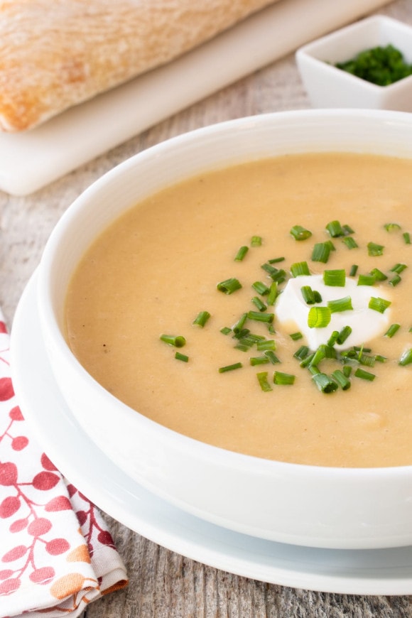 Caramelized Onion and Roasted Garlic Soup