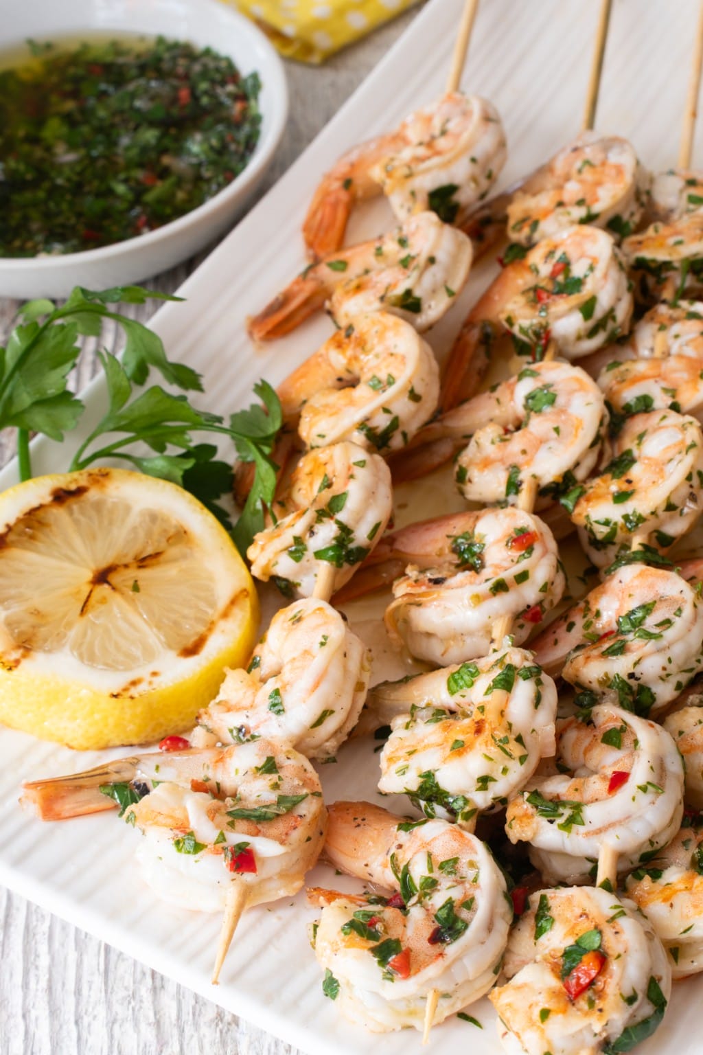 Grilled Chimichurri Shrimp | For the Love of Cooking