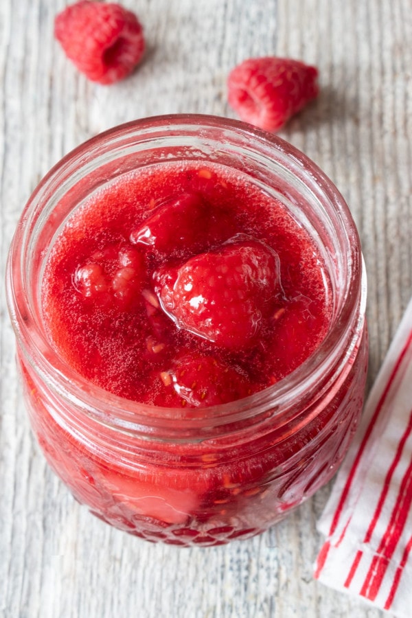 Raspberry Strawberry Freezer Jam